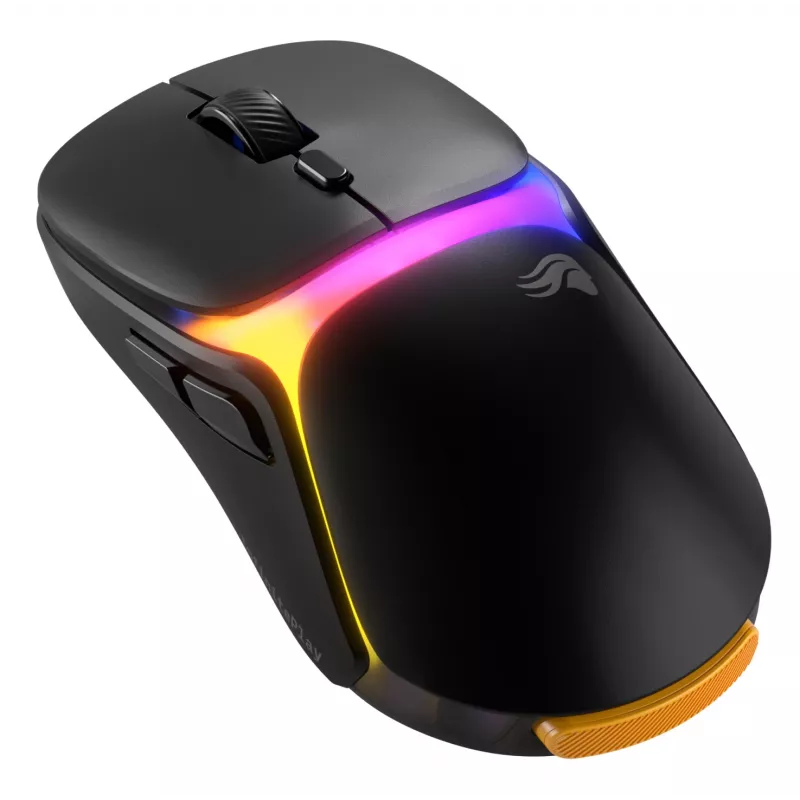 Glorious Gaming Model O3 belaidis žaidimų pelė - InfinitePlay keičiamų baterijų sistema, 8k apklausa, 130 mln. paspaudimų optiniai jungikliai, itin lengva 66g, 30K DPI optinis jutiklis, RGB - juoda