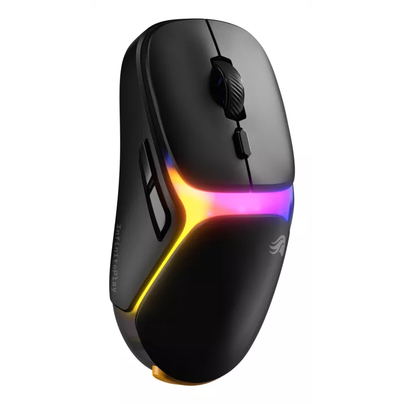 Glorious Gaming Model O3 belaidis žaidimų pelė - InfinitePlay keičiamų baterijų sistema, 8k apklausa, 130 mln. paspaudimų optiniai jungikliai, itin lengva 66g, 30K DPI optinis jutiklis, RGB - juoda