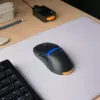 Glorious Gaming Model O3 belaidis žaidimų pelė - InfinitePlay keičiamų baterijų sistema, 8k apklausa, 130 mln. paspaudimų optiniai jungikliai, itin lengva 66g, 30K DPI optinis jutiklis, RGB - juoda
