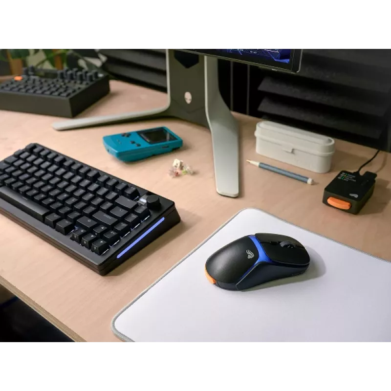 Glorious Gaming Model O3 belaidis žaidimų pelė - InfinitePlay keičiamų baterijų sistema, 8k apklausa, 130 mln. paspaudimų optiniai jungikliai, itin lengva 66g, 30K DPI optinis jutiklis, RGB - juoda