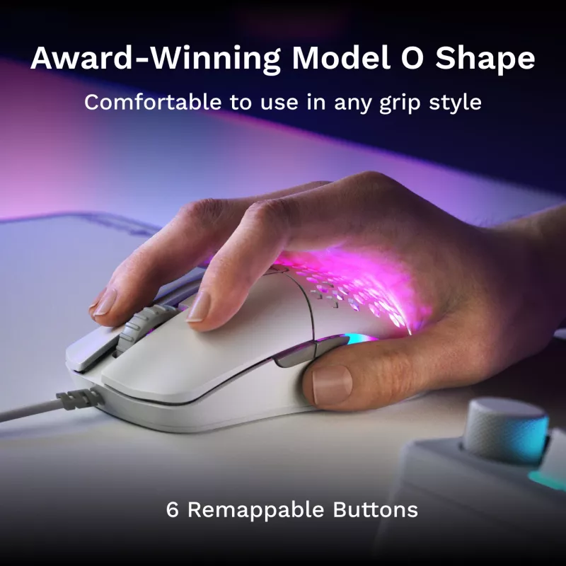 „Glorious Gaming Model O Eternal“ pelė, dešiniarankiams, USB Type-A, optinė, 12000 DPI