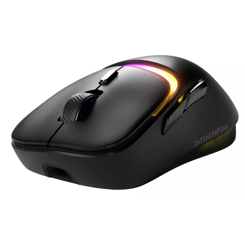 Glorious Gaming Model D3 Wireless pelė, skirta žaidimams – InfinitePlay keičiamų baterijų sistema, 8k apklausa, 130M paspaudimų optiniai jungikliai, itin lengva 69 g, 30K DPI optinis jutiklis, RGB – juoda