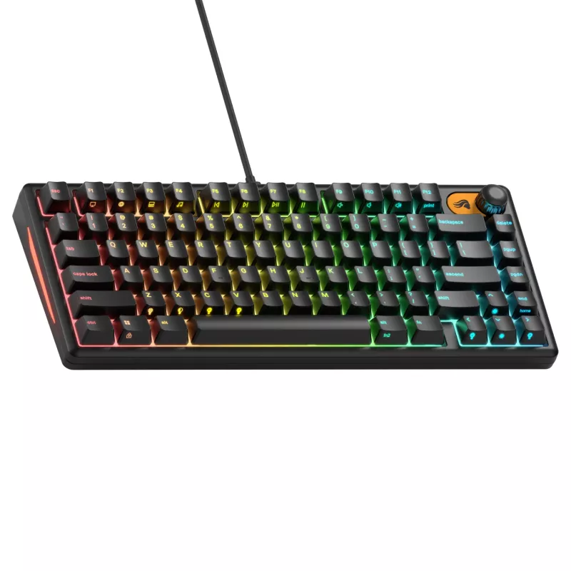 Glorious Gaming GMBK 75% klaviatūra USB QWERTY US English juoda