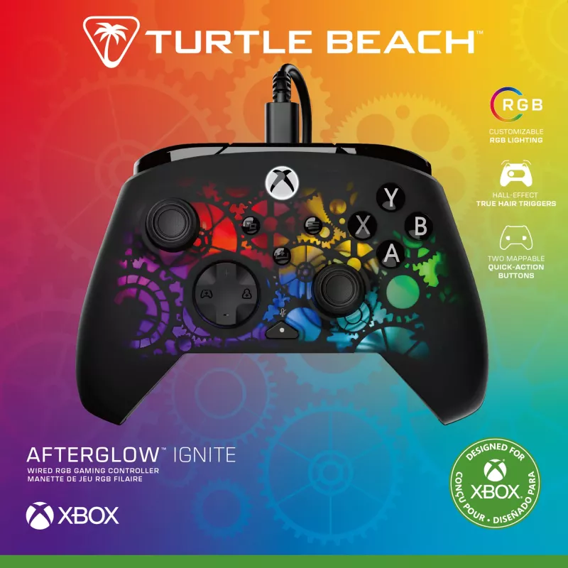 Žaidimų pultelis Turtle Beach Afterglow Ignite Laidinis RGB Valdiklis Individualizuojamas RGB Perprogramuojami Mygtukai