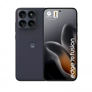 Išmanusis telefonas Motorola edge 70 fusion — 6,78 colių OLED, Snapdragon 7s Gen 3, 12 GB RAM, 256 GB, 7000 mAh, Dual SIM, Android 16, juoda