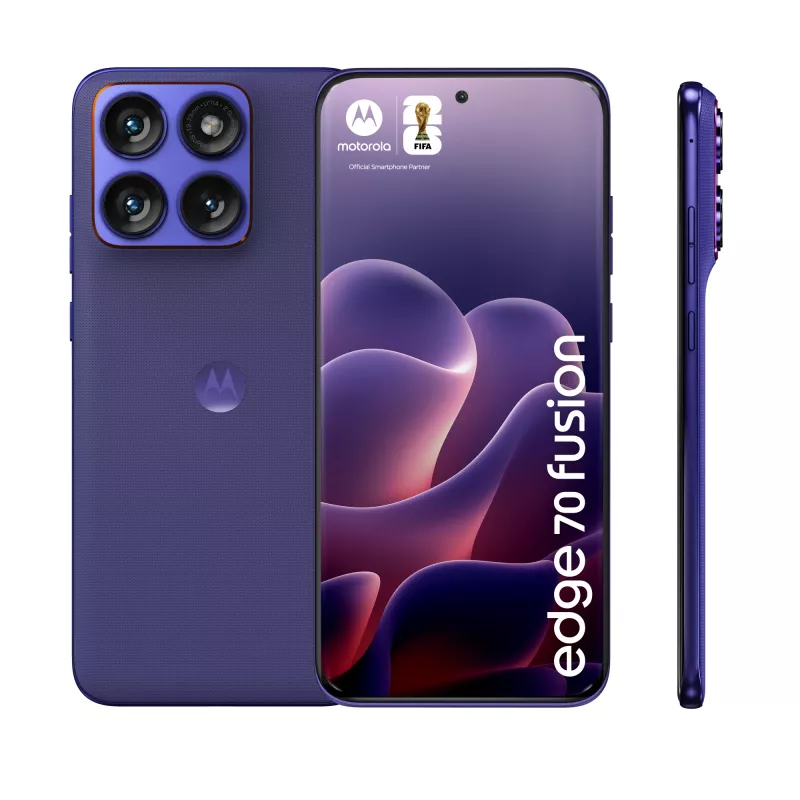 Motorola edge 70 fusion 17,2 cm (6,78 col.) „Dual SIM“ „Android 16.0“ 5G USB-C 12 GB 256 GB 7000 mAh Violetinė