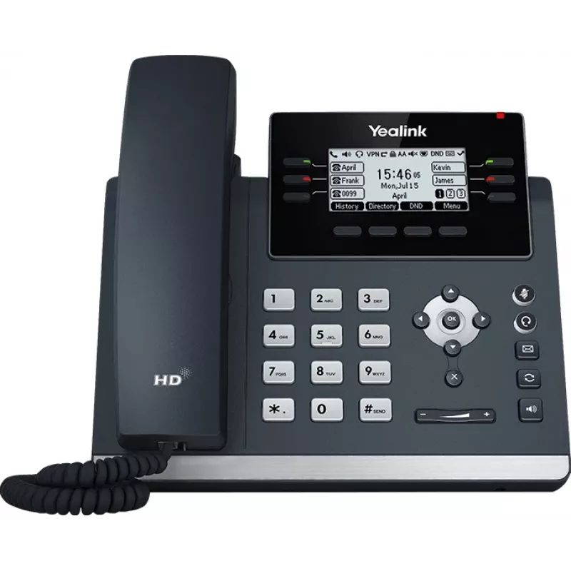 Yealink SIP T42U IP telefonas, pilkas, LCD, Wi-Fi