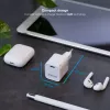 TooQ GAN USB-C/PD sieninis įkroviklis 30 W, baltas, skirtas naudoti patalpose, kintamoji srovė, baltas