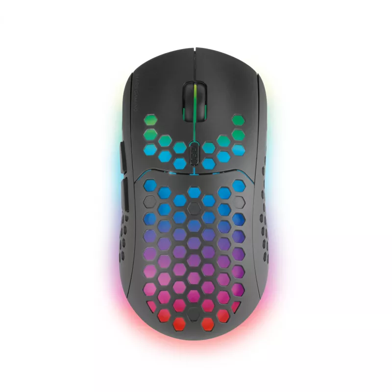 Mars Gaming MMW3, belaidis žaidimų pelė, RGB Flow, itin lengvas 79 g, 3200 DPI, juodas