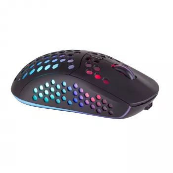 Mars Gaming MMW3, belaidis žaidimų pelė, RGB Flow, itin lengvas 79 g, 3200 DPI, juodas