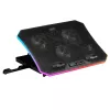 Mars Gaming MNBC6, Aušinimo bazė + stovas XL 19'' ARGB, 3 ventiliatoriai, Mobilus stovas