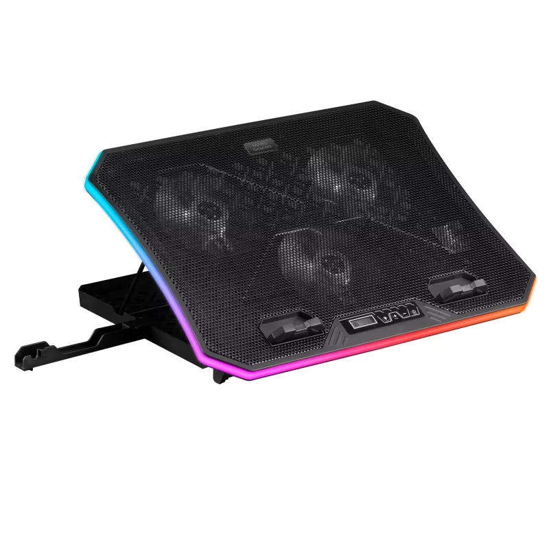 Mars Gaming MNBC6, Aušinimo bazė + stovas XL 19'' ARGB, 3 ventiliatoriai, Mobilus stovas