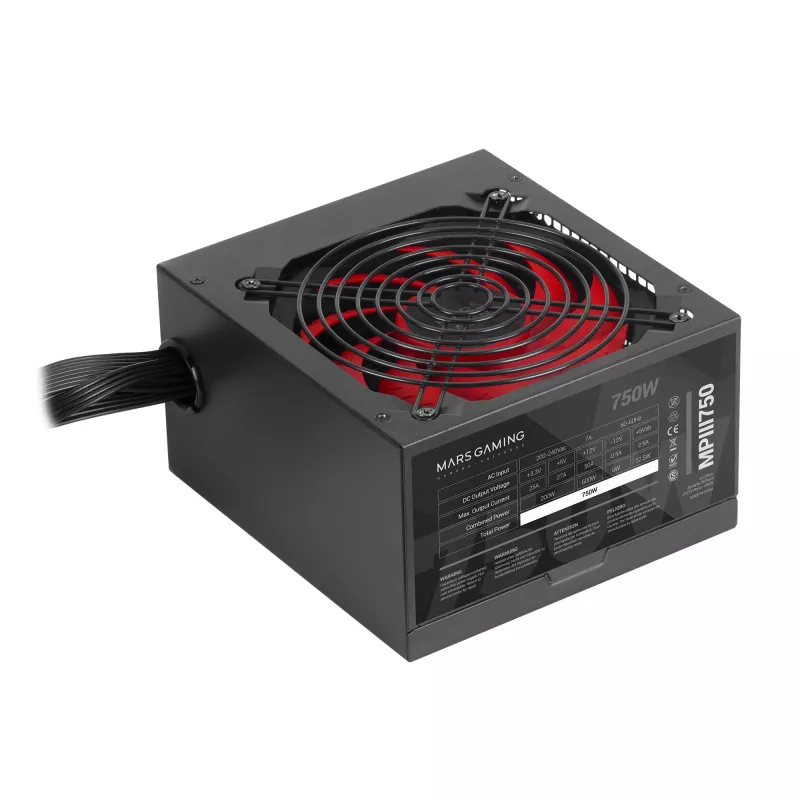 Mars Gaming MPIII750 PC maitinimo blokas 750W ATX 85% efektyvumas 5 metų garantija