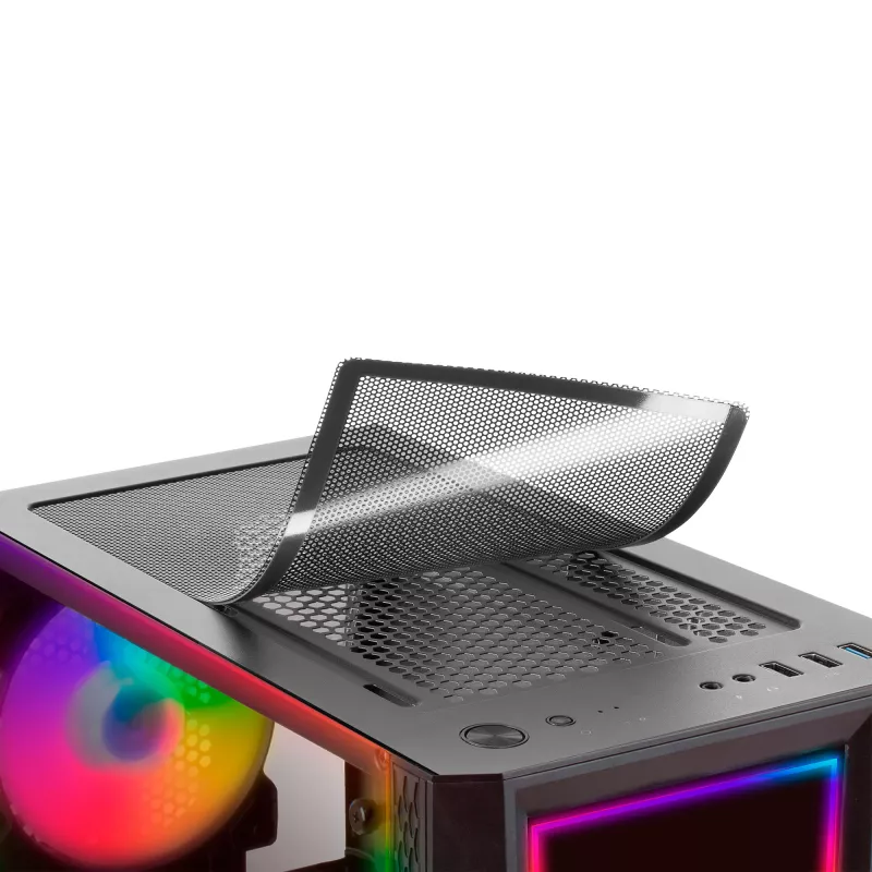 Mars Gaming MC-ART Juoda ATX Gaming PC Case Double Drawable Tempered Glass ARGB 12 Modes 12cm Fan