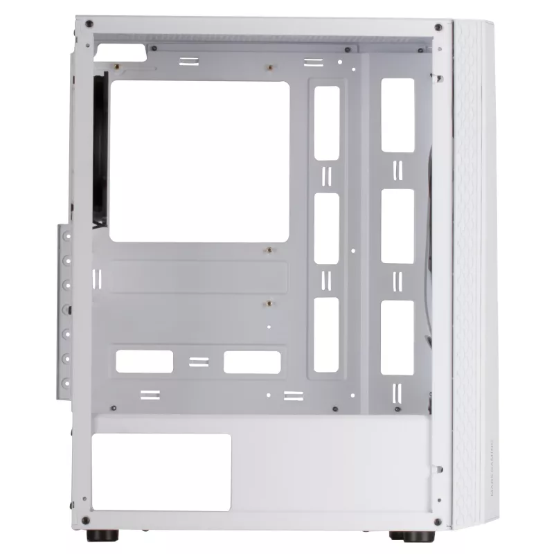 Mars Gaming MC-ART White ATX Gaming PC Case Double Drawable Tempered Glass ARGB 12 Modes 12cm Fan