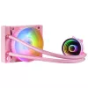 Mars Gaming ML-ONE120 Pink skysčio aušintuvas procesoriui TDP 200W Infinity Mirror FRGB tylus ventiliatorius universalus daugializdis