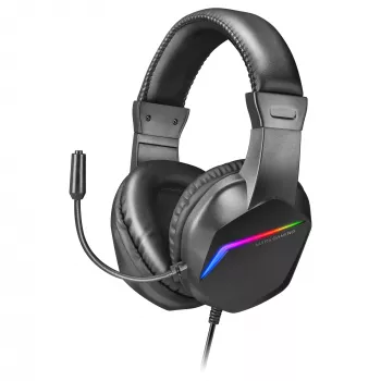 Mars Gaming MH122 Juoda, FRGB Over Ear Gaming Headset su Microphone, HiFi Sound, Sound Cancellation, Ultra Lightweight, PS4 PS5 Xbox Switch Tablet Windows Mac