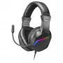 Mars Gaming MH122 Juoda, FRGB Over Ear Gaming Headset su Microphone, HiFi Sound, Sound Cancellation, Ultra Lightweight, PS4 PS5 Xbox Switch Tablet Windows Mac
