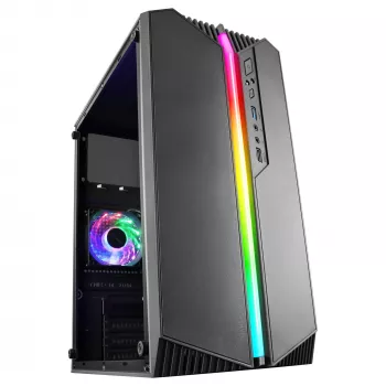 Mars Gaming MC-S1 Juoda Compact Micro-ATX Gaming PC Case ARGB Lighting 12 Modes FRGB Fan Full Side Window