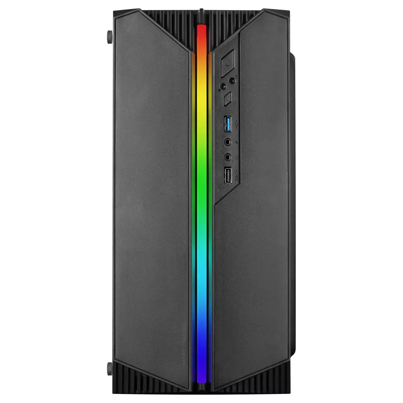Mars Gaming MC-S1 Juoda Compact Micro-ATX Gaming PC Case ARGB Lighting 12 Modes FRGB Fan Full Side Window