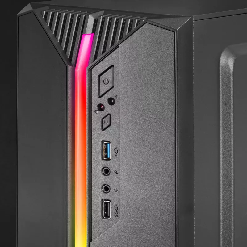 Mars Gaming MC-S1 Juoda Compact Micro-ATX Gaming PC Case ARGB Lighting 12 Modes FRGB Fan Full Side Window