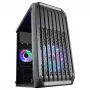 Mars Gaming MC-S2 Juodas Kompaktiškas Micro-ATX Žaidimų Kompiuterio Korpusas su 2 FRGB Vaivorykštiniais Ventiliatoriais, Priekinėmis Grotelėmis ir Visišku Šoniniu Langu