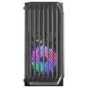 Mars Gaming MC-S2 Juodas Kompaktiškas Micro-ATX Žaidimų Kompiuterio Korpusas su 2 FRGB Vaivorykštiniais Ventiliatoriais, Priekinėmis Grotelėmis ir Visišku Šoniniu Langu