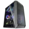 Mars Gaming MC-S2 Juodas Kompaktiškas Micro-ATX Žaidimų Kompiuterio Korpusas su 2 FRGB Vaivorykštiniais Ventiliatoriais, Priekinėmis Grotelėmis ir Visišku Šoniniu Langu
