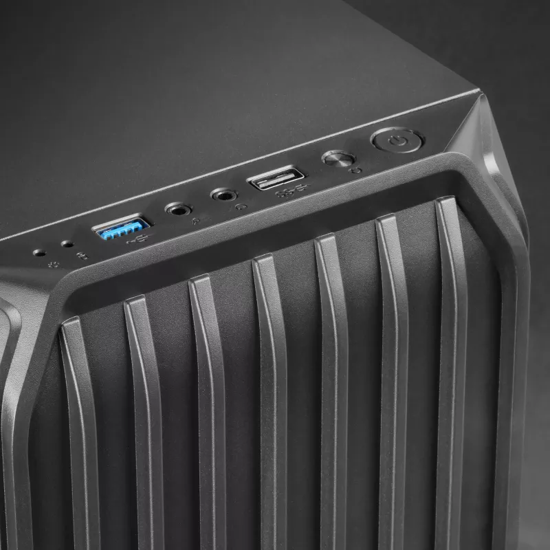 Mars Gaming MC-S2 Juodas Kompaktiškas Micro-ATX Žaidimų Kompiuterio Korpusas su 2 FRGB Vaivorykštiniais Ventiliatoriais, Priekinėmis Grotelėmis ir Visišku Šoniniu Langu