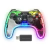 Mars Gaming MGP-24 belaidis žaidimų pultelis 2.4GPRO Neon RGB dviguba haptinė vibracija analoginės vairalazdės valdiklis PC PS3 PS4 XBOX360 Raspberry Pi Mac Android