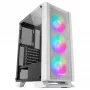 Mars Gaming MC-C White PC ATX korpusas, metalinio tinklelio priekinis skydelis, grūdinto stiklo langas, 3 priekiniai FRGB 120 mm ventiliatoriai