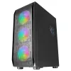 Mars Gaming MC-KX Juoda Premium E-ATX Gaming Tower FREEZER CPU System 5 Ultra-quiet ARGB Fans ARGB valdiklis and RF valdiklis Mesh Front