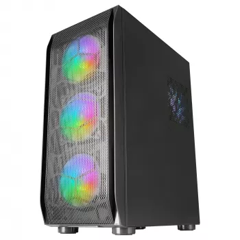 Mars Gaming MC-KX Juoda Premium E-ATX Gaming Tower FREEZER CPU System 5 Ultra-quiet ARGB Fans ARGB valdiklis and RF valdiklis Mesh Front
