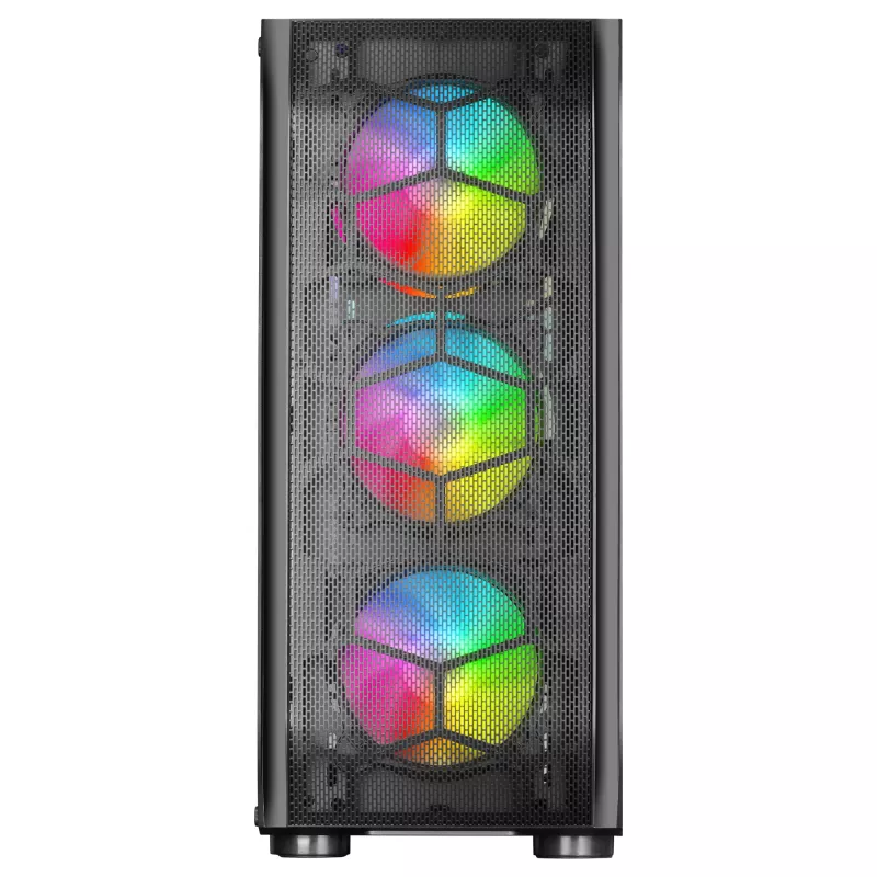 Mars Gaming MC-KX Juoda Premium E-ATX Gaming Tower FREEZER CPU System 5 Ultra-quiet ARGB Fans ARGB valdiklis and RF valdiklis Mesh Front
