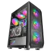 Mars Gaming MC-KX Juoda Premium E-ATX Gaming Tower FREEZER CPU System 5 Ultra-quiet ARGB Fans ARGB valdiklis and RF valdiklis Mesh Front