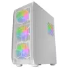 Mars Gaming MC-KX White Premium E-ATX Gaming Tower FREEZER CPU System 5 Ultra-quiet ARGB Fans ARGB valdiklis and RF valdiklis Mesh Front