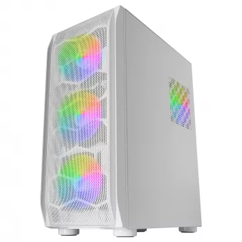 Mars Gaming MC-KX White Premium E-ATX Gaming Tower FREEZER CPU System 5 Ultra-quiet ARGB Fans ARGB valdiklis and RF valdiklis Mesh Front