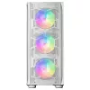 Mars Gaming MC-KX White Premium E-ATX Gaming Tower FREEZER CPU System 5 Ultra-quiet ARGB Fans ARGB valdiklis and RF valdiklis Mesh Front