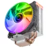 Mars Gaming MCPU-VR juodas procesoriaus aušintuvas su dvigubu begalybės veidrodžio ARGB efektu, 4 HCT šilumos vamzdeliais, 180 W TDP, itin tyliu 12 cm PWM ventiliatoriumi