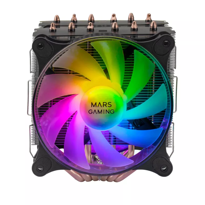 Mars Gaming MCPU-XT Juoda CPU Heatsink Dual Tower Cooling 6 HCT Heatpipes TDP 300W 2 ARGB PWM 12cm Fans
