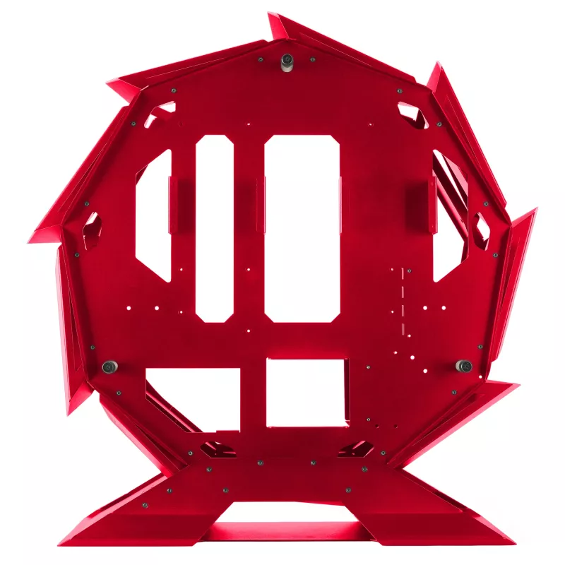 Mars Gaming MCORB Red Micro-ATX XL Gaming PC Case Custom Circular Design Double Tempered Glass