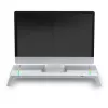 Mars Gaming MGS-ONE White Chroma RGB Monitor Stovas Reguliuojamo Dydžio Išmaniojo Telefono ir Planšetės Laikiklis Priekinis USB 2.0