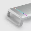 Mars Gaming MGS-ONE White Chroma RGB Monitor Stovas Reguliuojamo Dydžio Išmaniojo Telefono ir Planšetės Laikiklis Priekinis USB 2.0