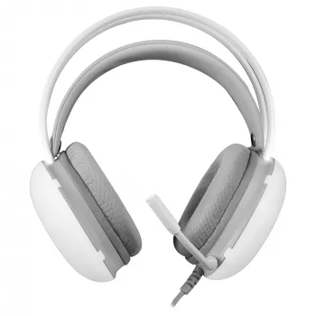 Mars Gaming MH-GLOW White 360° Full Chroma RGB Flow Headset Noise Cancelling Microphone Ultra-Lightweight Design Mempory-Foam Earpads Universal Compatibility