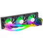 Mars Gaming ML-ULTRA360 Juoda skysčio CPU aušintuvas TDP 650W begalybės veidrodis 3 tylūs FDB ARGB ventiliatoriai ARGB vamzdeliai universalus multisocket