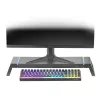 Mars Gaming MGS-ONE Juoda Chroma RGB monitoriaus stovas reguliuojamo dydžio išmaniojo telefono ir planšetės laikiklis priekinis USB 2.0
