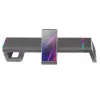 Mars Gaming MGS-ONE Juoda Chroma RGB monitoriaus stovas reguliuojamo dydžio išmaniojo telefono ir planšetės laikiklis priekinis USB 2.0