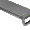 Mars Gaming MGS-ONE Juoda Chroma RGB monitoriaus stovas reguliuojamo dydžio išmaniojo telefono ir planšetės laikiklis priekinis USB 2.0