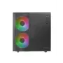 Mini Tower PC Mars Gaming MC-400 Baltas 2x 120mm priekiniai ventiliatoriai