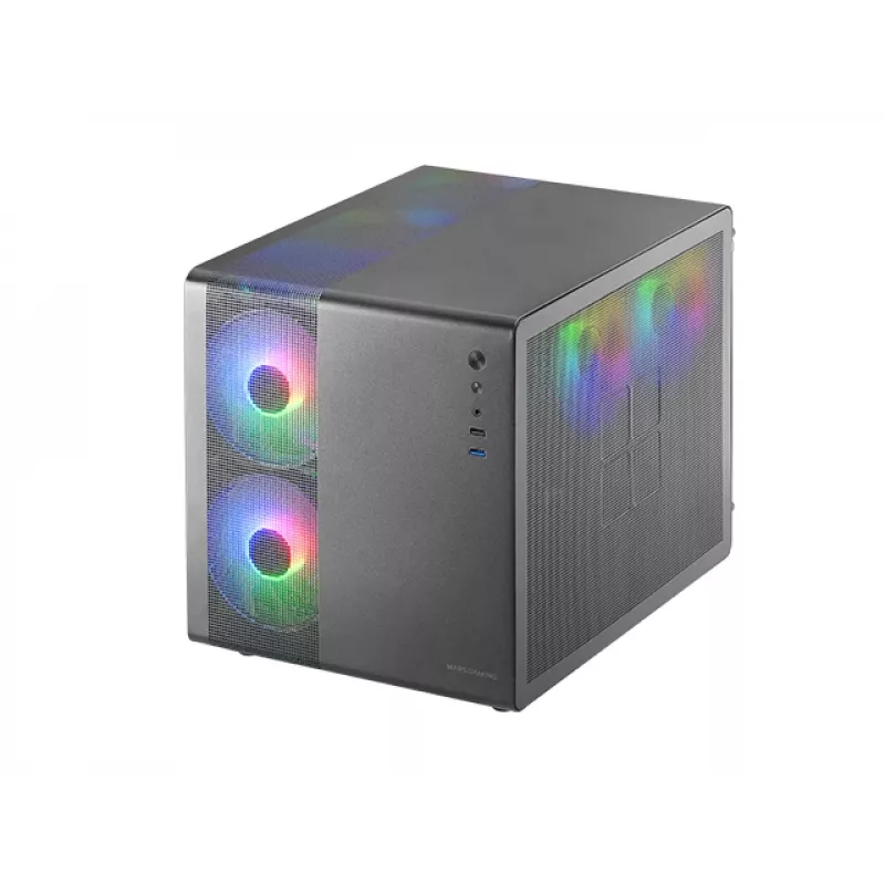 Mini Tower PC Mars Gaming MC-400 Baltas 2x 120mm priekiniai ventiliatoriai